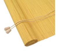 vidaXL Tenda a Rullo Giallo 90 x 160 cm bambù, Tenda a Rullo Rettangolare Moderna, Resistente ai Raggi UV, Copertura per finestre in bambù, Facile da Montare