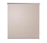 vidaXL Tenda a Rullo Oscurante Argento Riflettente con Catena Tapparelle Veneziane Persiane Tendaggi Casa Guida PVC 120x230 cm Beige