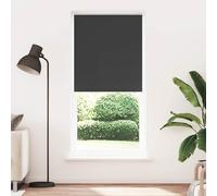 vidaXL Tenda a rullo oscurante 84,4x230 cm Tessuto Larghezza 80 cm nero