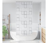vidaXL Tenda a Rullo per Doccia 80x240 con Motivo a Quadrati Tendaggio Bagno
