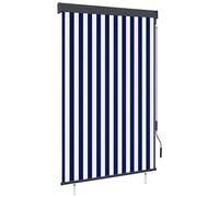 vidaXL Tenda a Rullo per Esterni 120x250 cm Blu e Bianca