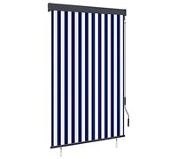 vidaXL Tenda a Rullo per Esterni 120x250 cm Blu e Bianca