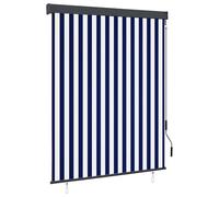vidaXL Tenda a Rullo per Esterni 140x250 cm Blu e Bianca
