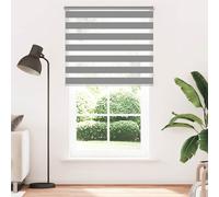 vidaXL Tenda a rullo zebra 120,9x230 cm Larghezza tessuto 116,7 cm grigio