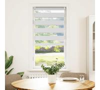 vidaXL Tenda a rullo zebra 40,9x100 cm Tessuto Larghezza 36,7 cm bianco