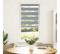 vidaXL Tenda a rullo zebra 40,9x100 cm Tessuto Larghezza 36,7 cm grigio
