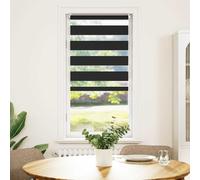 vidaXL Tenda a rullo zebra 60,9x120 cm Tessuto Larghezza 56,7 cm nero