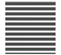 vidaXL Tenda a Rullo Zebra Nero Larghezza Tessuto 140,9 cm Poliestere