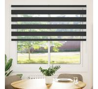 vidaXL Tenda a Rullo Zebra Nero Larghezza Tessuto 150,9 cm Poliestere