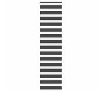 vidaXL Tenda a Rullo Zebra Nero Larghezza Tessuto 55,9 cm Poliestere