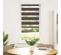 vidaXL Tenda a rullo zebrata 40,9x100 cm Larghezza tessuto 36,7 cm caffè
