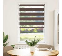 vidaXL Tenda a rullo zebrata 50,9x100 cm Tessuto Larghezza 46,7 cm caffè