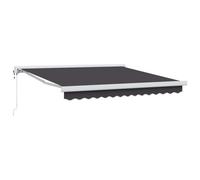 vidaXL Tenda a Scomparsa Automatica Grigia e Antracite, 300 x 250 cm, Resistente agli Agenti atmosferici, Anti-sbiadimento. Ideale per patii, balconi e Come Soluzione per Fare Ombra all'aperto. Perf
