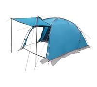 vidaXL Tenda a tunnel blu, 361 x 235 x 147 cm, moderna tenda a tunnel, resistente alle intemperie, per campeggio in famiglia, spazioso riparo portatile