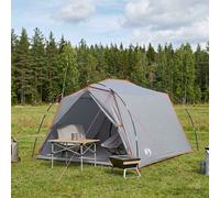 vidaXL Tenda a tunnel Grigio e arancione 2 persone