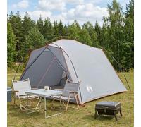 vidaXL Tenda a tunnel Grigio e arancione 4 persone