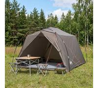 vidaXL Tenda a tunnel Marrone e Grigio 2 persone