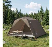 vidaXL Tenda a tunnel Marrone e Grigio 4 persone