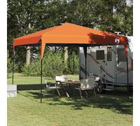 vidaXL Tenda Pop Up vitaXL Arancione in Tessuto Oxford 300 x 300 cm. Ombra Esterna Facile da Montare. Include Struttura, Borsa di Trasporto, Corde di Tensione e Chiodi da Terra. Perfetta per Feste ed