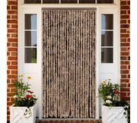 vidaXL Tenda Antimosche Beige e Marrone Scuro 100x200 cm in Ciniglia