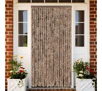 vidaXL Tenda Antimosche Beige e Marrone Scuro 90x220 cm in Ciniglia