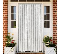 vidaXL Tenda Antimosche Grigia Chiaro e Bianca 90x220 cm in Ciniglia