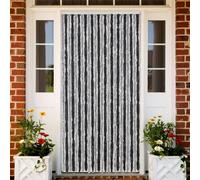 vidaXL Tenda Antimosche Grigia e Nera 100x230 cm in Ciniglia