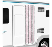 vidaXL Tenda Antimosche Grigio Argento e Rosa 56x200 cm in Ciniglia