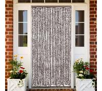 vidaXL Tenda Antimosche Marrone e Bianca 100x230 cm in Ciniglia