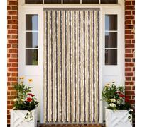 vidaXL Tenda Antimosche Marrone Scuro e Beige 100x220 cm in Ciniglia