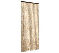 vidaXL Tenda Antimosche per Finestre e Porte Leggera Resistente all'Acqua Silenziosa Zanzariera Antiisetti 90x220 cm in Ciniglia Beige