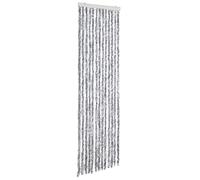 vidaXL Tenda Antimosche per Finestre e Porte Leggera Resistente all'Acqua Silenziosa Zanzariera Antiisetti 56x185 cm in Ciniglia Bianca e Grigia