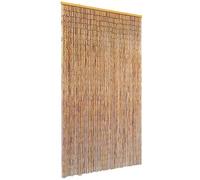 vidaXL Zanzariera per Porte Silenziosa Elegante Tendina Protezione Anti Mosche Tenda per Porta Insetti Zanzare di bambù 100x200 cm