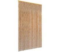 vidaXL Zanzariera per Porte Silenziosa Elegante Tendina Protezione Anti Mosche Tenda per Porta Insetti Zanzare di bambù 120x220 cm