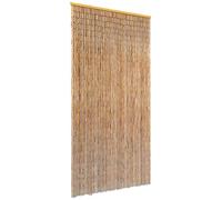 vidaXL Zanzariera per Porte Silenziosa Elegante Tendina Protezione Anti Mosche Tenda per Porta Insetti Zanzare di bambù 90x220 cm