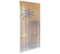 vidaXL Tenda Antimosche per Porte Stampa Palma 100x220 cm bambù
