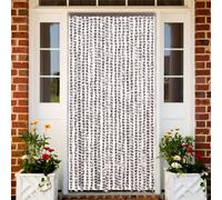 vidaXL Tenda Antimosche Tortora e Bianca 90x200 cm in Ciniglia