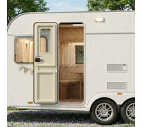 vidaXL Tenda antinsetti per porta di camper Grigio Scuro 56x185 cm Bambù
