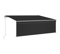 vidaXL Tenda Automatica con Parasole Sensore Vento e LED 4x3 Antracite