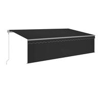 vidaXL Tenda Automatica con Parasole Sensore Vento e LED 5x3 Antracite