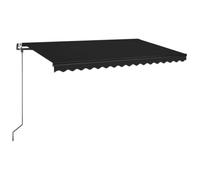 vidaXL Tenda Automatica con Sensore Vento e LED 400x350 cm Antracite