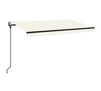 vidaXL Tenda Automatica con Sensore Vento e LED 450x300 cm Crema