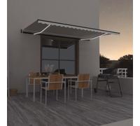vidaXL Tenda Automatica con Sensore Vento e LED 500x300 cm Crema