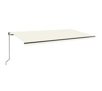 vidaXL Tenda Automatica con Sensore Vento e LED 600x350 cm Crema