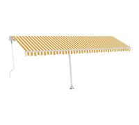 vidaXL Tenda Automatica con Sensore Vento LED 600x350 cm Gialla Bianca