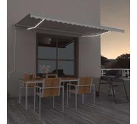 vidaXL Tenda Automatica Sensore Vento e LED 500x300 cm Crema