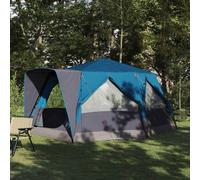 vidaXL Tenda Cabina 7-Persone con tetto Blu 400 x 350 x 212 cm