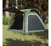 vidaXL Tenda Campeggio 4 Persone Verde Rilascio Rapido Impermeabile