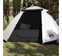 vidaXL Tenda Campeggio a Cupola 2 Persone Bianca Tessuto Oscurante