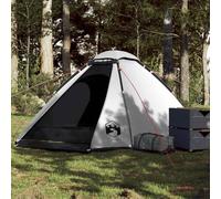 vidaXL Tenda Campeggio a Cupola 4 Persone Bianca Tessuto Impermeabile